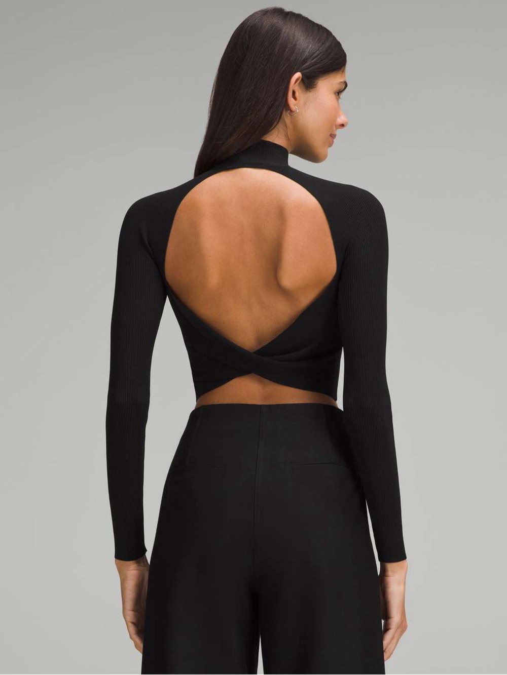 Lululemon Ribbed Mock Neck Twist Back